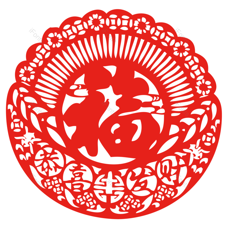 中国风图片,花纹元素,图案PNG,窗花免抠素材